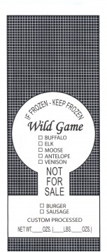 Freezer Bags - Wild Game/Venison/Deer - 2 Lb. Size